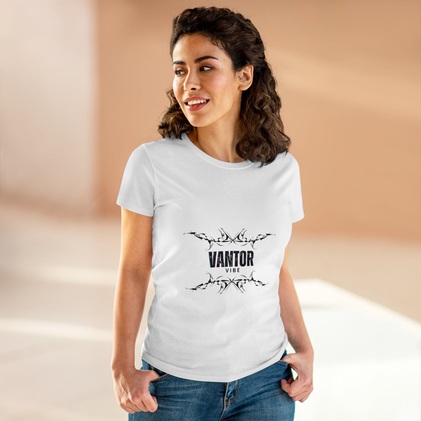 Dames Midweight Katoenen T-shirt