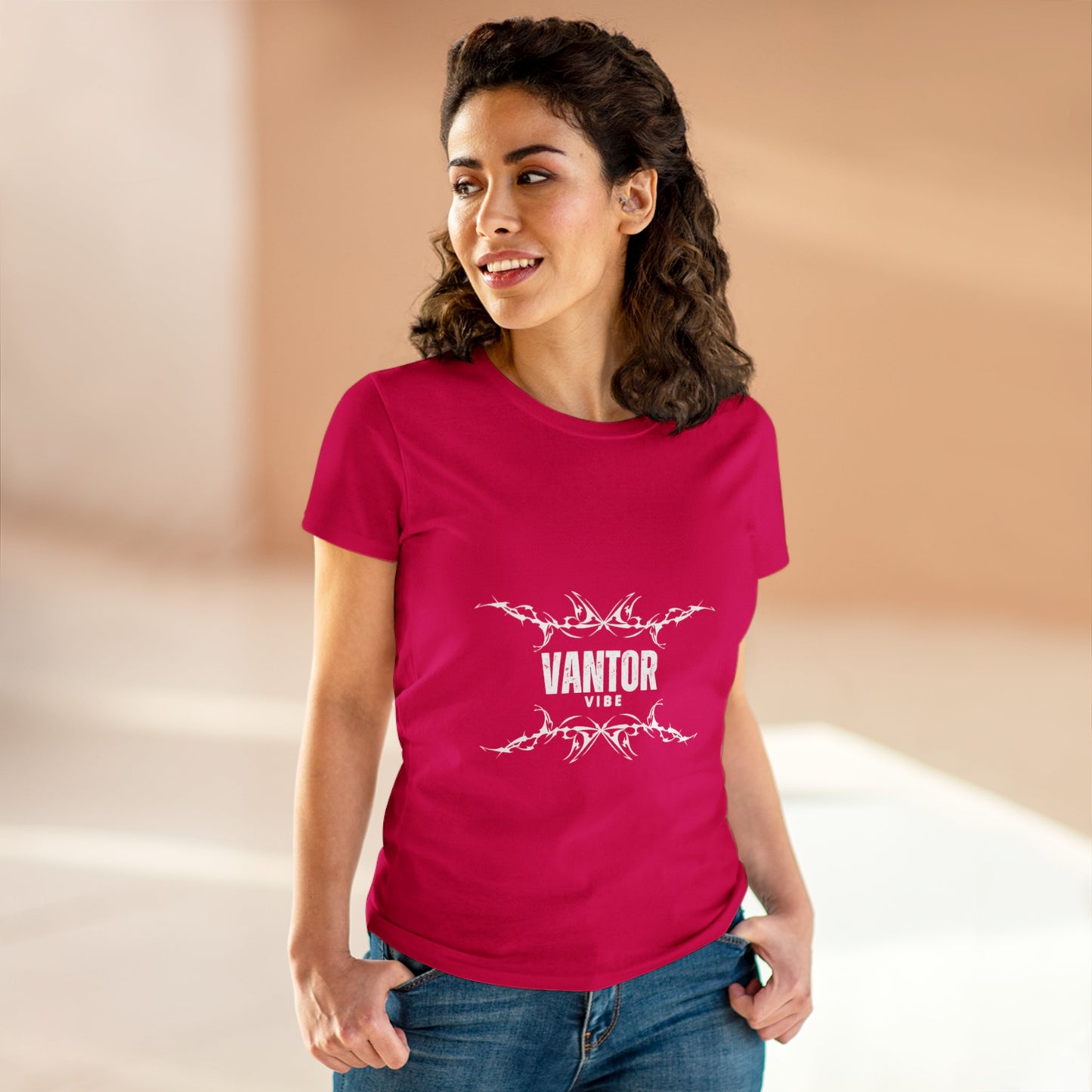 Dames Midweight Katoenen T-shirt