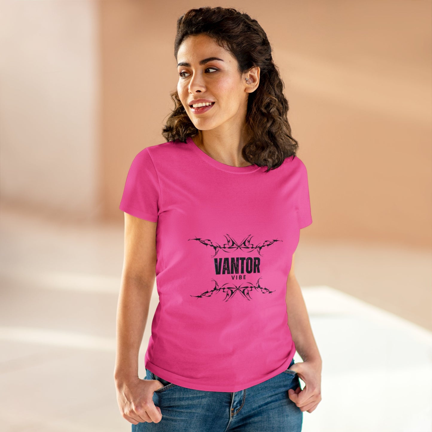 Dames Midweight Katoenen T-shirt