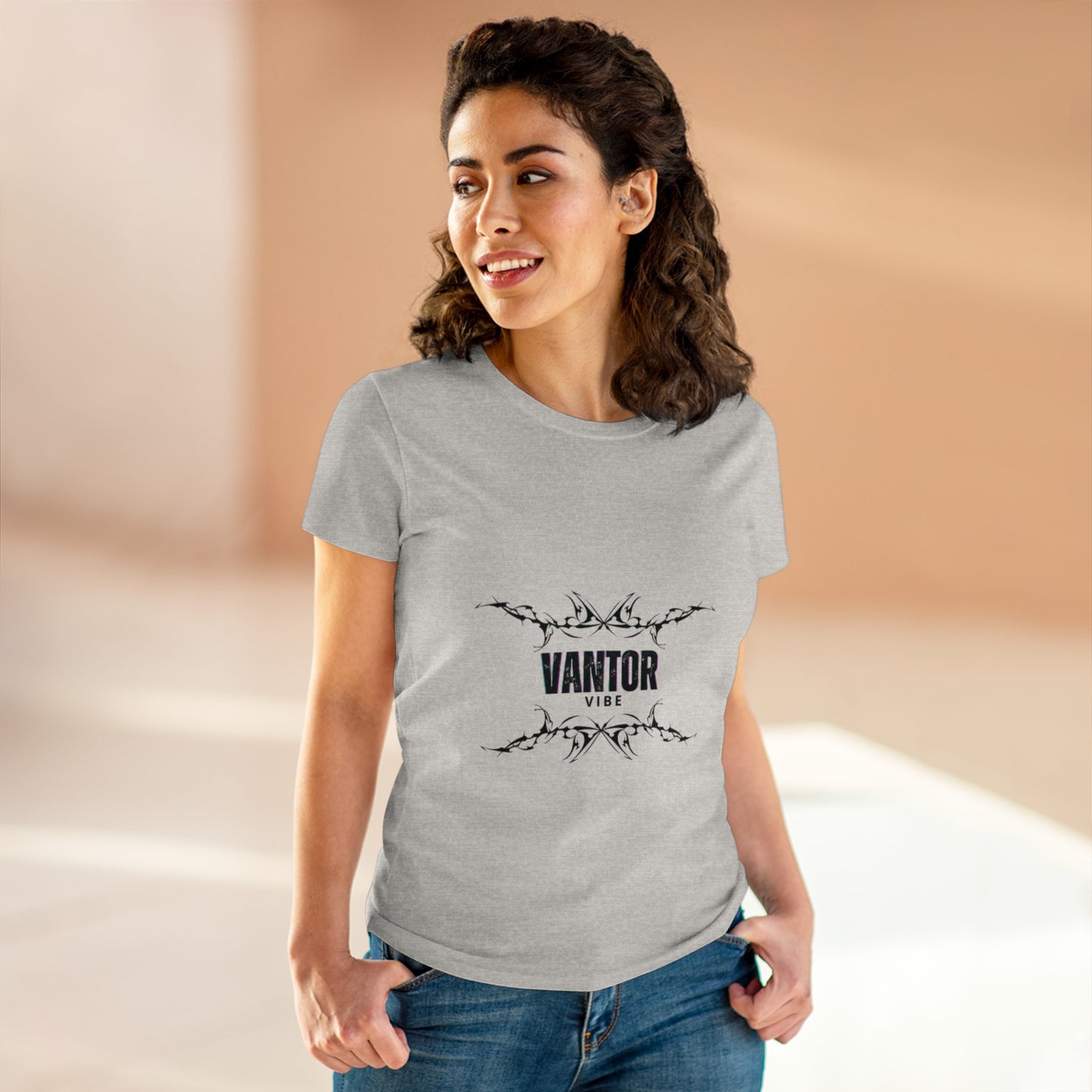 Dames Midweight Katoenen T-shirt