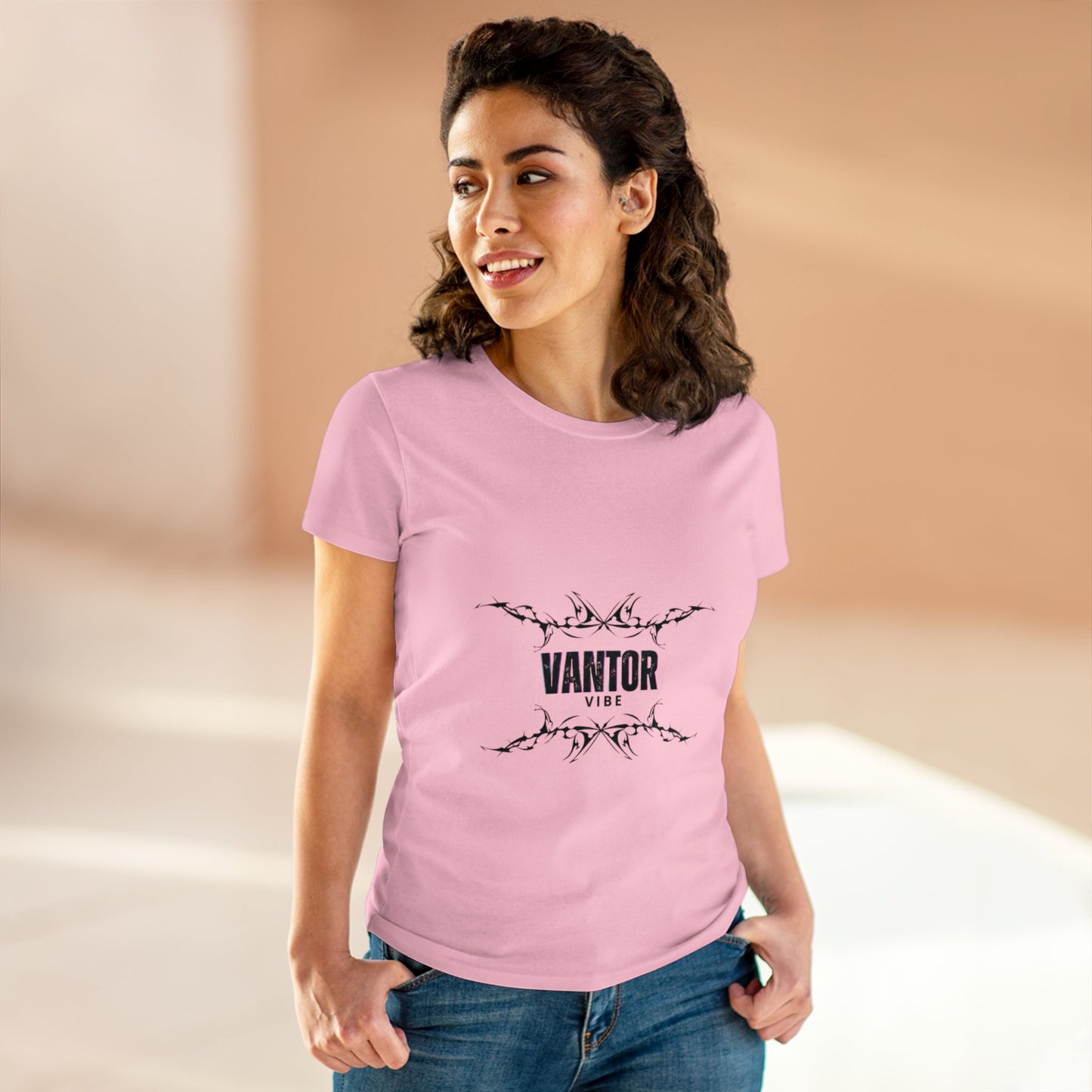 Dames Midweight Katoenen T-shirt