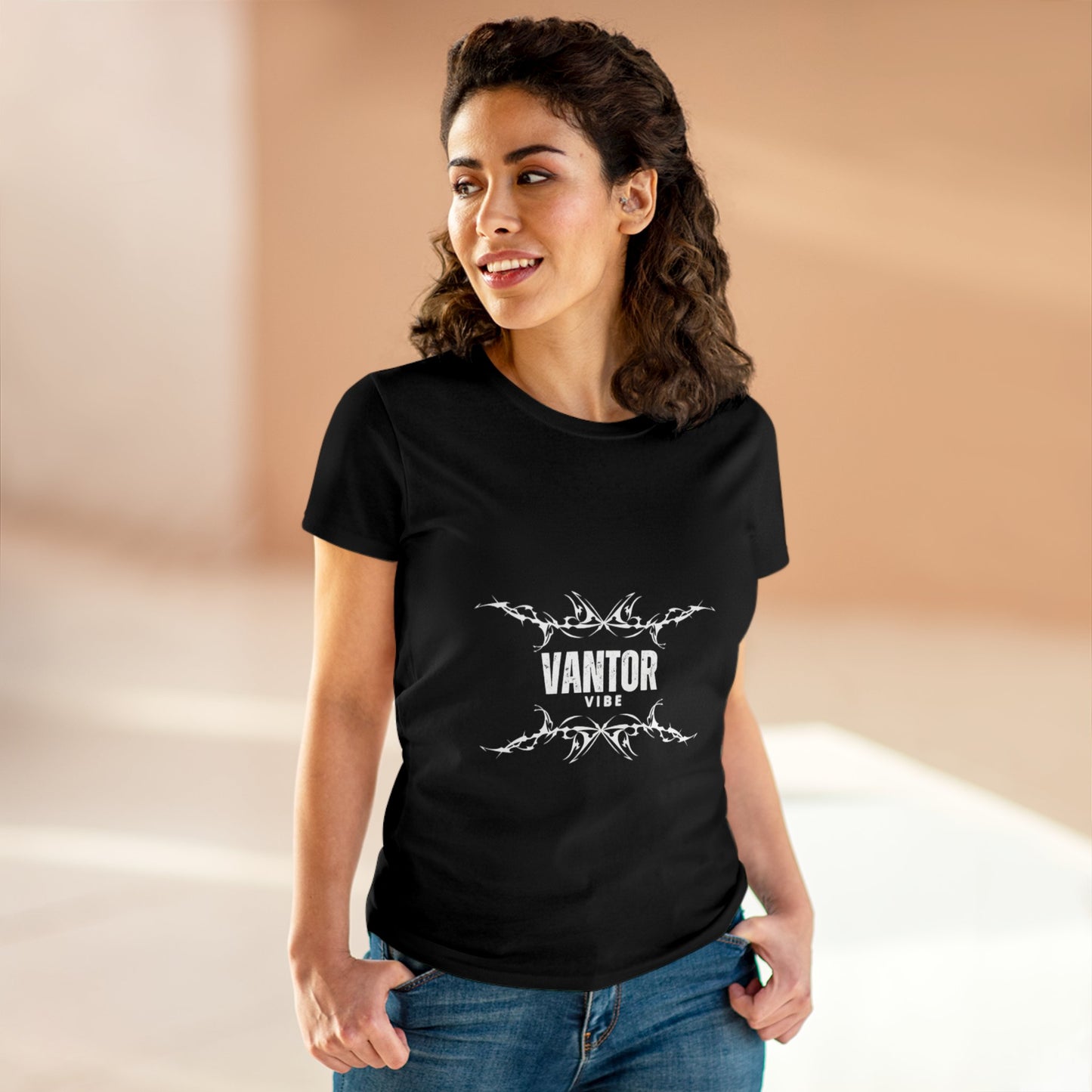 Dames Midweight Katoenen T-shirt